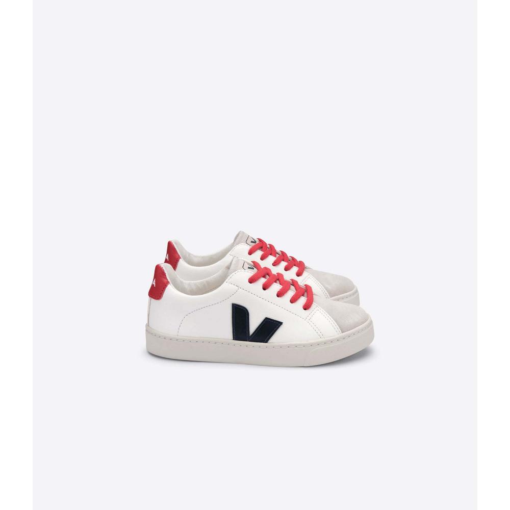 Veja ESPLAR LACE CHROMEFREE Kids\' Sneakers White/Black/Red | NZ 821BEX